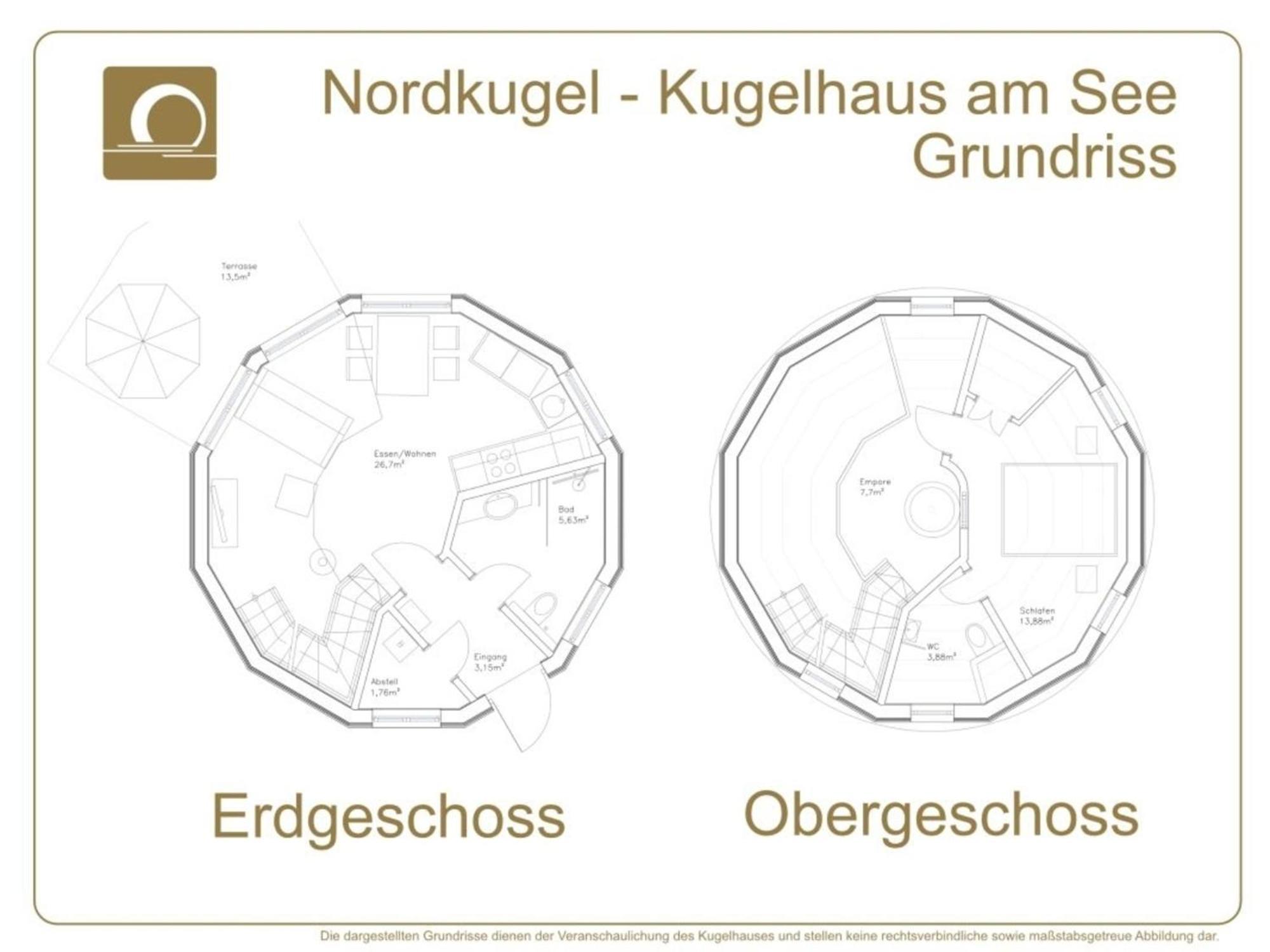 Nordkugel - Kugelhaus Am See Penzlin Exteriör bild